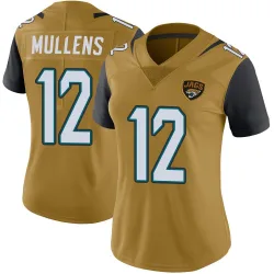 Women's Nick Mullens Jacksonville Jaguars No.12 Limited Color Rush Vapor Untouchable Jersey - Gold