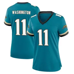 Women's Parker Washington Jacksonville Jaguars No.11 Game Prowler Throwback Jersey - Teal