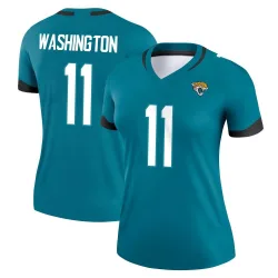 Women's Parker Washington Jacksonville Jaguars No.11 Legend Jersey - Teal