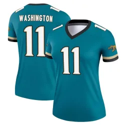 Women's Parker Washington Jacksonville Jaguars No.11 Legend Prowler Throwback Jersey - Teal