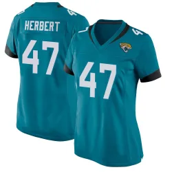 Women's Patrick Herbert Jacksonville Jaguars No.47 Game Jersey - Teal