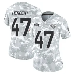 Women's Patrick Herbert Jacksonville Jaguars No.47 Limited 2024 Salute to Service Jersey - Arctic Camo