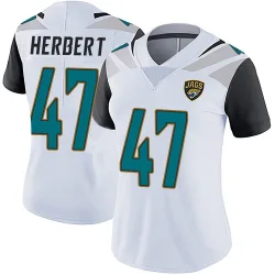 Women's Patrick Herbert Jacksonville Jaguars No.47 Limited Vapor Untouchable Jersey - White