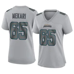 Women's Patrick Mekari Jacksonville Jaguars No.65 Game Atmosphere Fashion Jersey - Gray