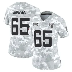 Women's Patrick Mekari Jacksonville Jaguars No.65 Limited 2024 Salute to Service Jersey - Arctic Camo