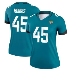 Women's Quintin Morris Jacksonville Jaguars No.45 Legend Jersey - Teal