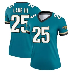 Women's Rayuan Lane III Jacksonville Jaguars No.25 Legend Prowler Throwback Jersey - Teal