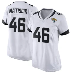 Women's Ross Matiscik Jacksonville Jaguars No.46 Game Jersey - White