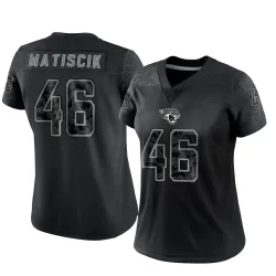 Women's Ross Matiscik Jacksonville Jaguars No.46 Limited Reflective Jersey - Black