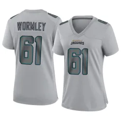 Women's Sal Wormley Jacksonville Jaguars No.61 Game Atmosphere Fashion Jersey - Gray