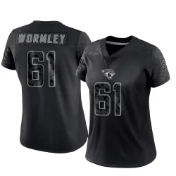 Women's Sal Wormley Jacksonville Jaguars No.61 Limited Reflective Jersey - Black