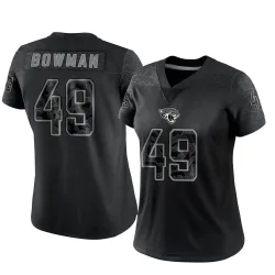 Women's Shawn Bowman Jacksonville Jaguars No.49 Limited Reflective Jersey - Black