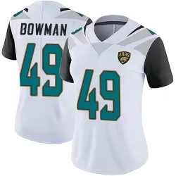Women's Shawn Bowman Jacksonville Jaguars No.49 Limited Vapor Untouchable Jersey - White
