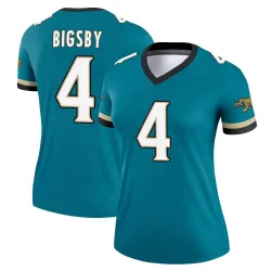 Women's Tank Bigsby Jacksonville Jaguars No.4 Legend Prowler Throwback Jersey - Teal