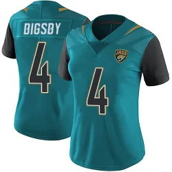 Women's Tank Bigsby Jacksonville Jaguars No.4 Limited Vapor Untouchable Team Color Jersey - Teal