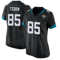 Women's Tim Tebow Jacksonville Jaguars No.85 Game Jersey - Black