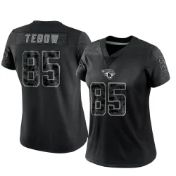 Women's Tim Tebow Jacksonville Jaguars No.85 Limited Reflective Jersey - Black