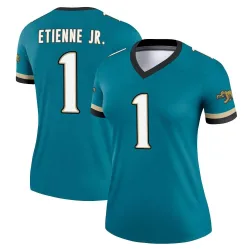 Women's Travis Etienne Jr. Jacksonville Jaguars No.1 Legend Prowler Throwback Jersey - Teal