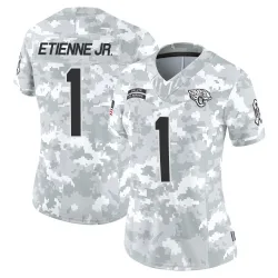 Women's Travis Etienne Jr. Jacksonville Jaguars No.1 Limited 2024 Salute to Service Jersey - Arctic Camo