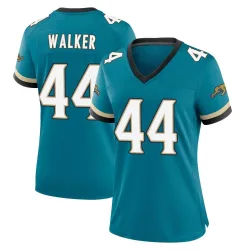 Women's Travon Walker Jacksonville Jaguars No.44 Game Prowler Throwback Jersey - Teal