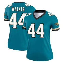 Women's Travon Walker Jacksonville Jaguars No.44 Legend Prowler Throwback Jersey - Teal