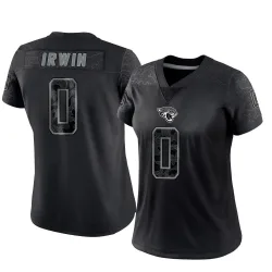 Women's Trenton Irwin Jacksonville Jaguars No.0 Limited Reflective Jersey - Black