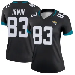 Women's Trenton Irwin Jacksonville Jaguars No.83 Legend Jersey - Black