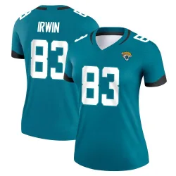 Women's Trenton Irwin Jacksonville Jaguars No.83 Legend Jersey - Teal