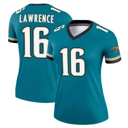 Women's Trevor Lawrence Jacksonville Jaguars No.16 Legend Prowler Throwback Jersey - Teal