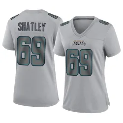 Women's Tyler Shatley Jacksonville Jaguars No.69 Game Atmosphere Fashion Jersey - Gray