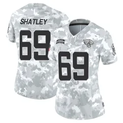 Women's Tyler Shatley Jacksonville Jaguars No.69 Limited 2024 Salute to Service Jersey - Arctic Camo