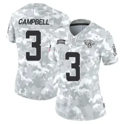 Women's Tyson Campbell Jacksonville Jaguars No.3 Limited 2024 Salute to Service Jersey - Arctic Camo