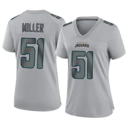 Women's Ventrell Miller Jacksonville Jaguars No.51 Game Atmosphere Fashion Jersey - Gray
