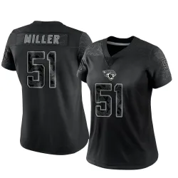 Women's Ventrell Miller Jacksonville Jaguars No.51 Limited Reflective Jersey - Black
