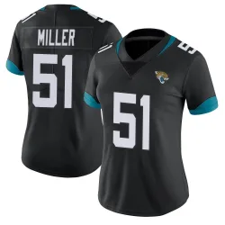Women's Ventrell Miller Jacksonville Jaguars No.51 Limited Vapor Untouchable Jersey - Black