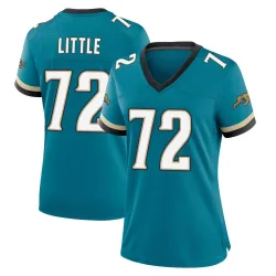Women's Walker Little Jacksonville Jaguars No.72 Game Prowler Throwback Jersey - Teal
