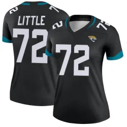 Women's Walker Little Jacksonville Jaguars No.72 Legend Jersey - Black