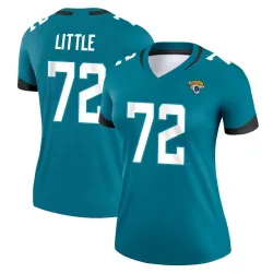 Women's Walker Little Jacksonville Jaguars No.72 Legend Jersey - Teal