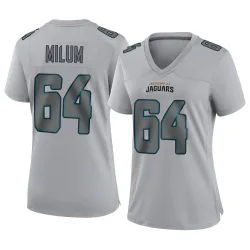 Women's Wyatt Milum Jacksonville Jaguars No.64 Game Atmosphere Fashion Jersey - Gray