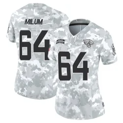 Women's Wyatt Milum Jacksonville Jaguars No.64 Limited 2024 Salute to Service Jersey - Arctic Camo