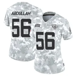 Women's Yasir Abdullah Jacksonville Jaguars No.56 Limited 2024 Salute to Service Jersey - Arctic Camo