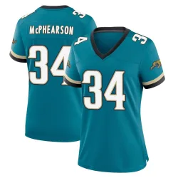 Women's Zech McPhearson Jacksonville Jaguars No.34 Game Prowler Throwback Jersey - Teal