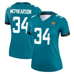 Women's Zech McPhearson Jacksonville Jaguars No.34 Legend Jersey - Teal