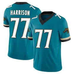 Youth Anton Harrison Jacksonville Jaguars No.77 Limited Prowler Throwback Vapor F.U.S.E. Jersey - Teal