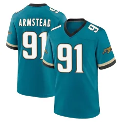 Youth Arik Armstead Jacksonville Jaguars No.91 Game Prowler Throwback Jersey - Teal