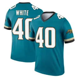 Youth Aydan White Jacksonville Jaguars No.40 Legend Prowler Throwback Jersey - Teal