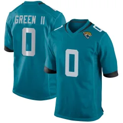 Youth BJ Green II Jacksonville Jaguars No.0 Game Jersey - Teal