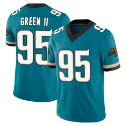 Youth BJ Green II Jacksonville Jaguars No.95 Limited Prowler Throwback Vapor F.U.S.E. Jersey - Teal