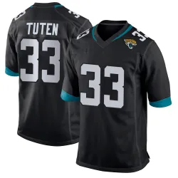 Youth Bhayshul Tuten Jacksonville Jaguars No.33 Game Jersey - Black