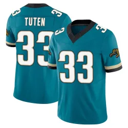 Youth Bhayshul Tuten Jacksonville Jaguars No.33 Limited Prowler Throwback Vapor F.U.S.E. Jersey - Teal